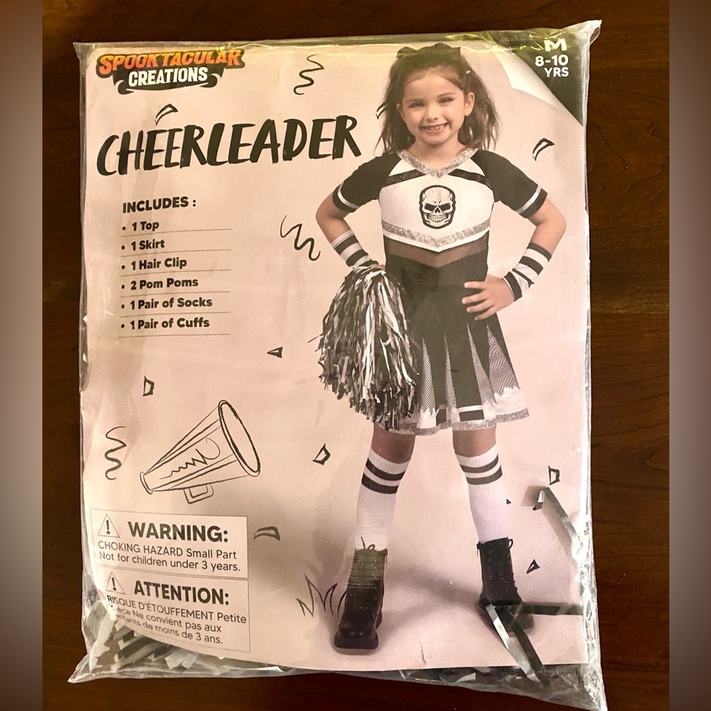 Black and White Cheerleader Costume